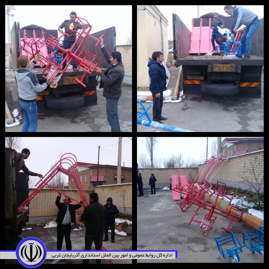 تهیه وسائل بازی پارک کودک برای دهیاری های جدید التاسیس روستاهای قوچاش ، حسین آباد و میرزاحسام .