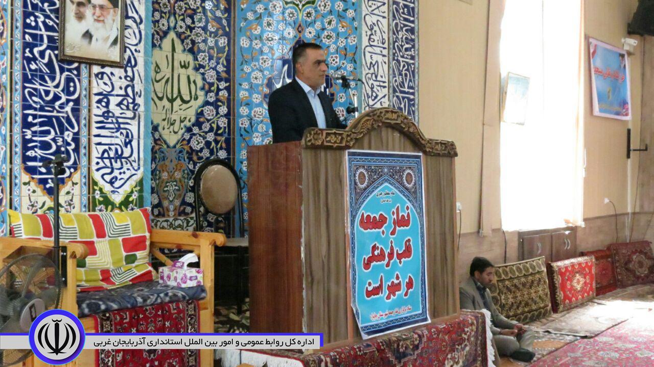 سخنرانی فرمانداردرآیین نماز جمعه شهرستان چایپاره