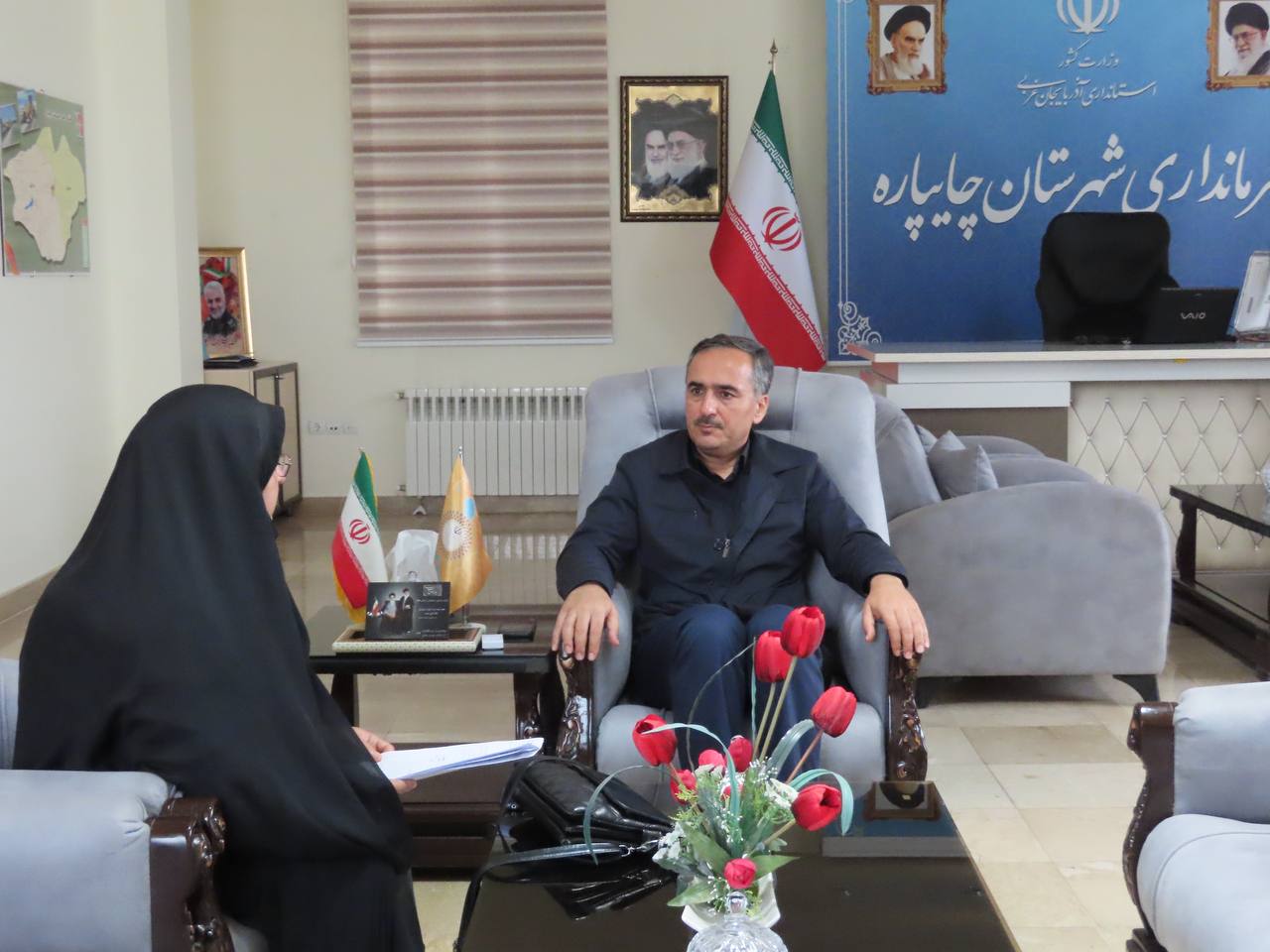دیدار مسئول کانون پرورشی فکری کودکان و نوجوانان با فرماندار چایپاره