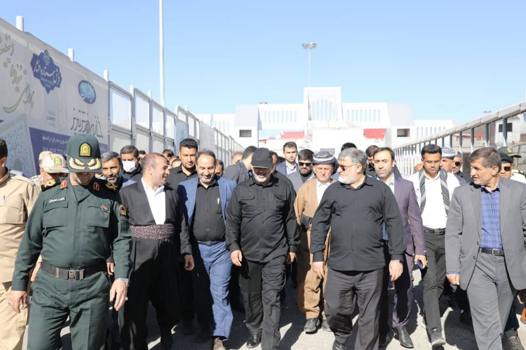 بازدید وزیر کشور به همراه استاندار آذربایجانغربی از زیر ساخت ها و روند اعزام زائرین اربعین حسینی از مرز تمرچین پیرانشهر