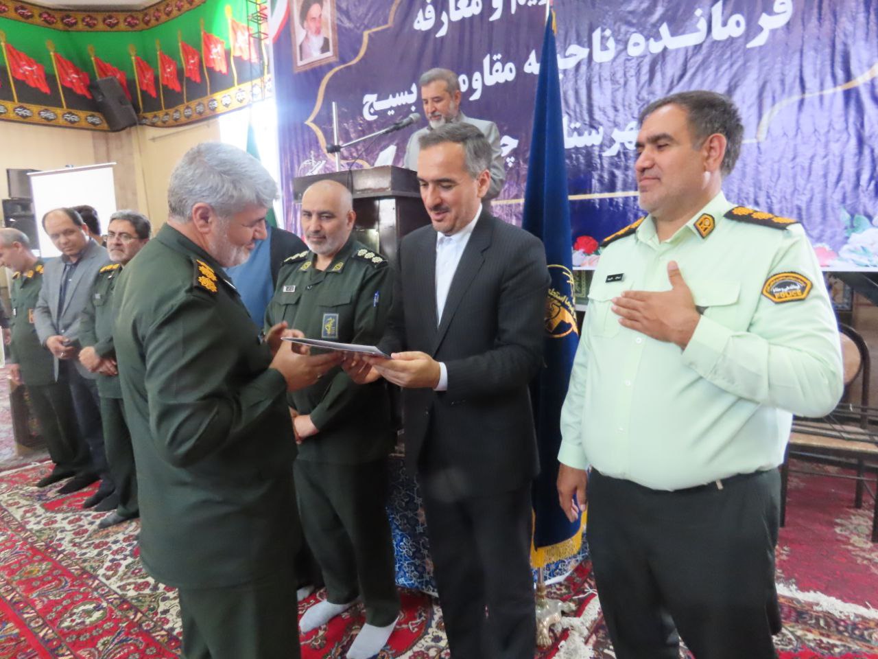 آیین تکریم و معارفه فرمانده ناحیه مقاومت بسیج سپاه شهرستان چایپاره
