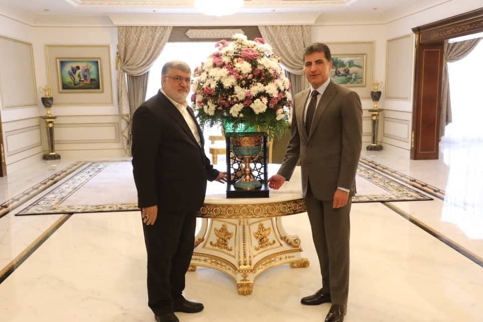 دیدار محمدصادق معتمدیان استاندار آذربایجانغربی با نچیروان بارزانی رییس اقلیم کردستان عراق