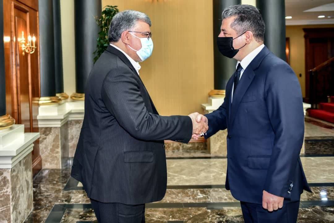 دیدار محمدصادق معتمدیان استاندار آذربایجانغربی با مسرور بارزانی نخست وزیر اقلیم کردستان عراق