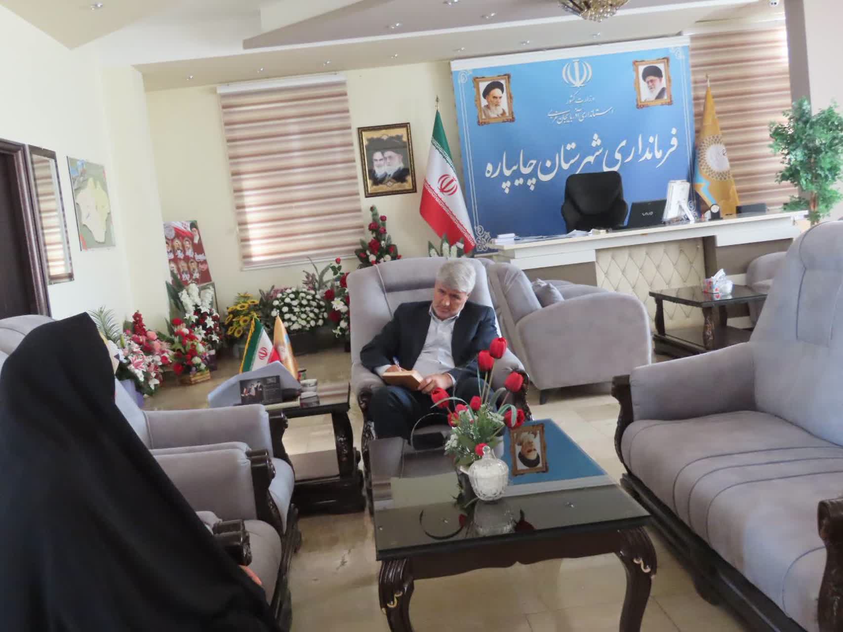 احصاء و بررسی مشکلات مردمی توسط فرماندار شهرستان چایپاره