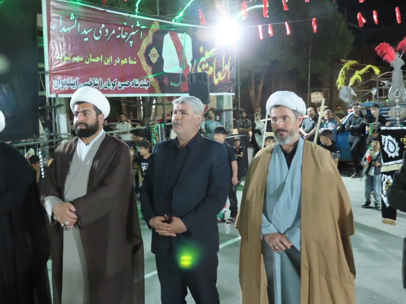 حضور فرماندار چایپاره در آیین عزاداری هیئت شاه‌حسین‌گویان محله بیگجوان
