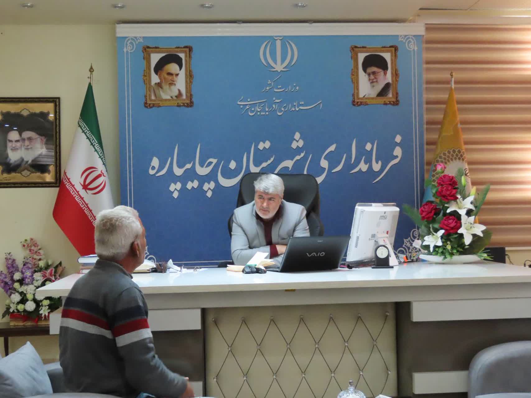 احصاء و بررسی مشکلات مردمی توسط فرماندار شهرستان چایپاره