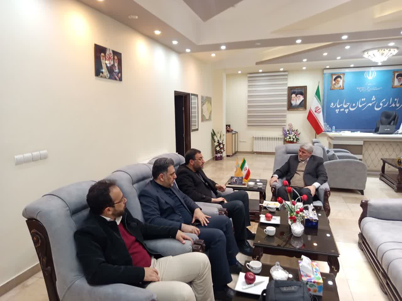 دیدار فرمانده ناحیه مقاومت بسیج سپاه شهرستان ارومیه با فرماندار چایپاره