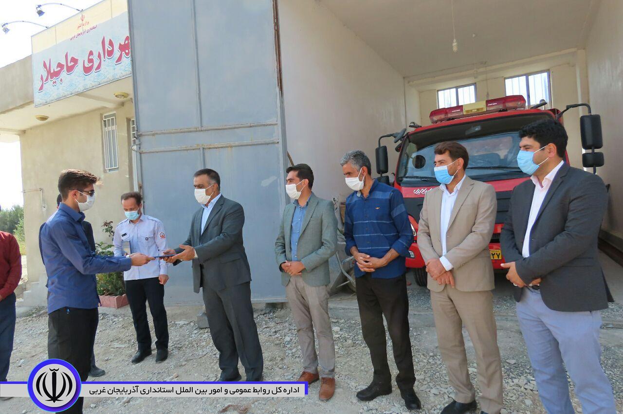 حضور فرماندار شهرستان چایپاره در آتشنشانی و خدمات ایمنی شهرداری در شهرستان چایپاره