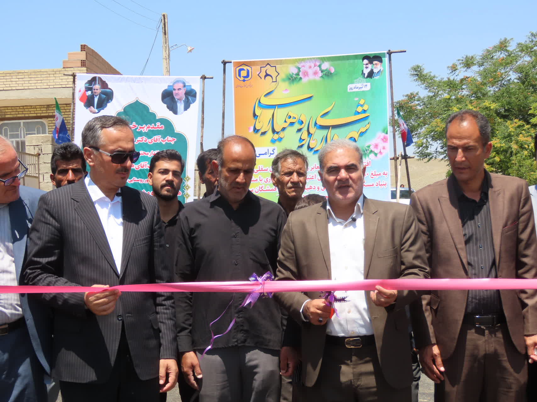 افتتاح طرح هادی و آسفالت معابر روستای قمیشگان سفلی