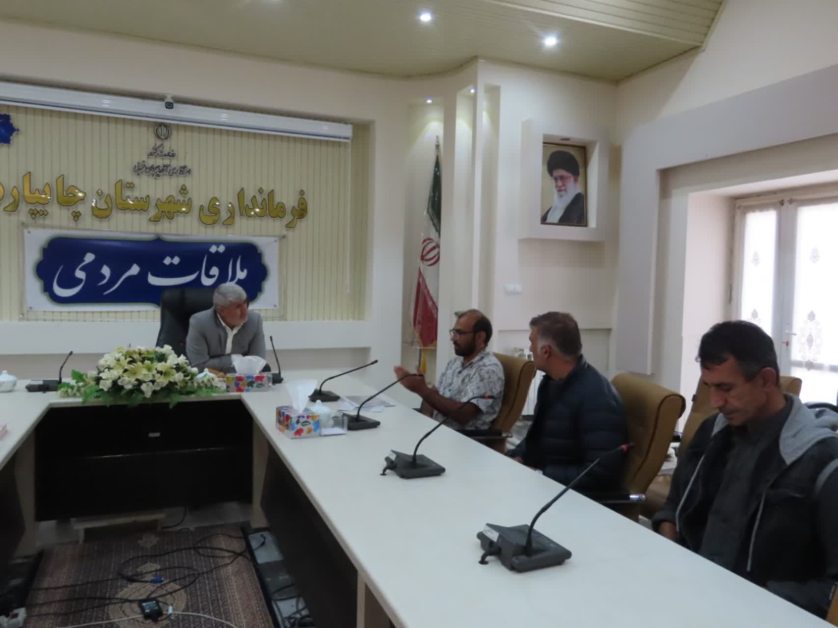 احصاء و بررسی مشکلات مردمی توسط فرماندار شهرستان چایپاره