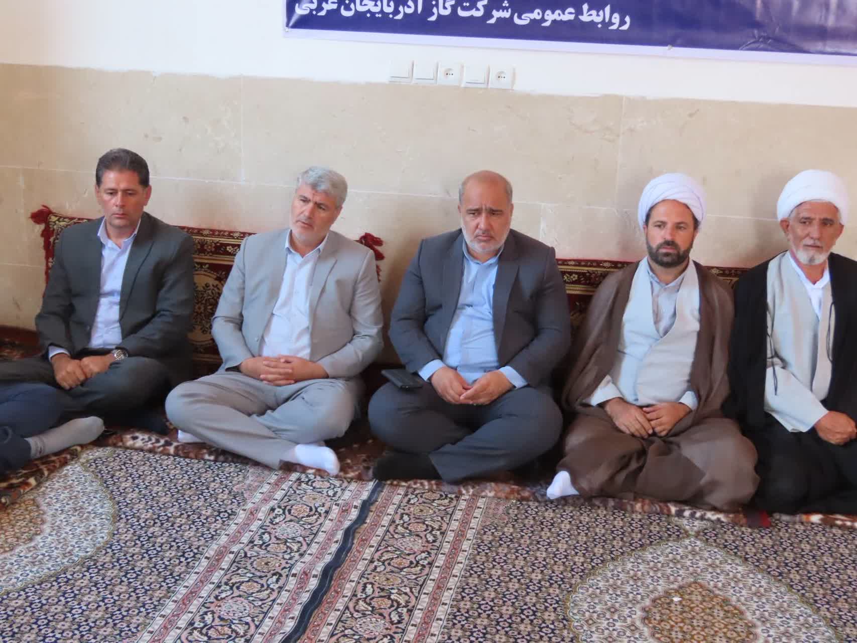 افتتاح پروژه گازرسانی به 4 روستای محور حمزیان