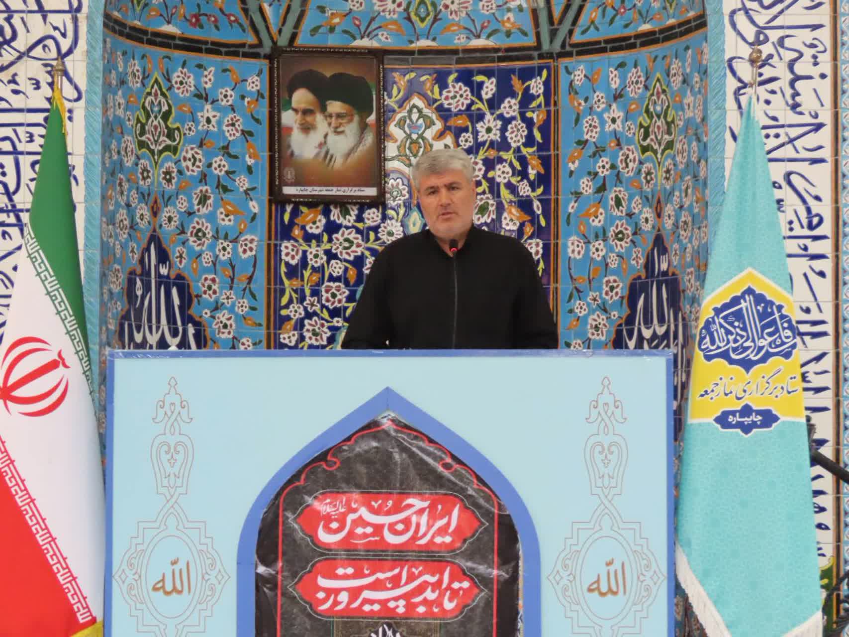 سخنرانی رضا اقلیمیان فرماندار شهرستان چایپاره پیش از خطبه های نماز جمعه