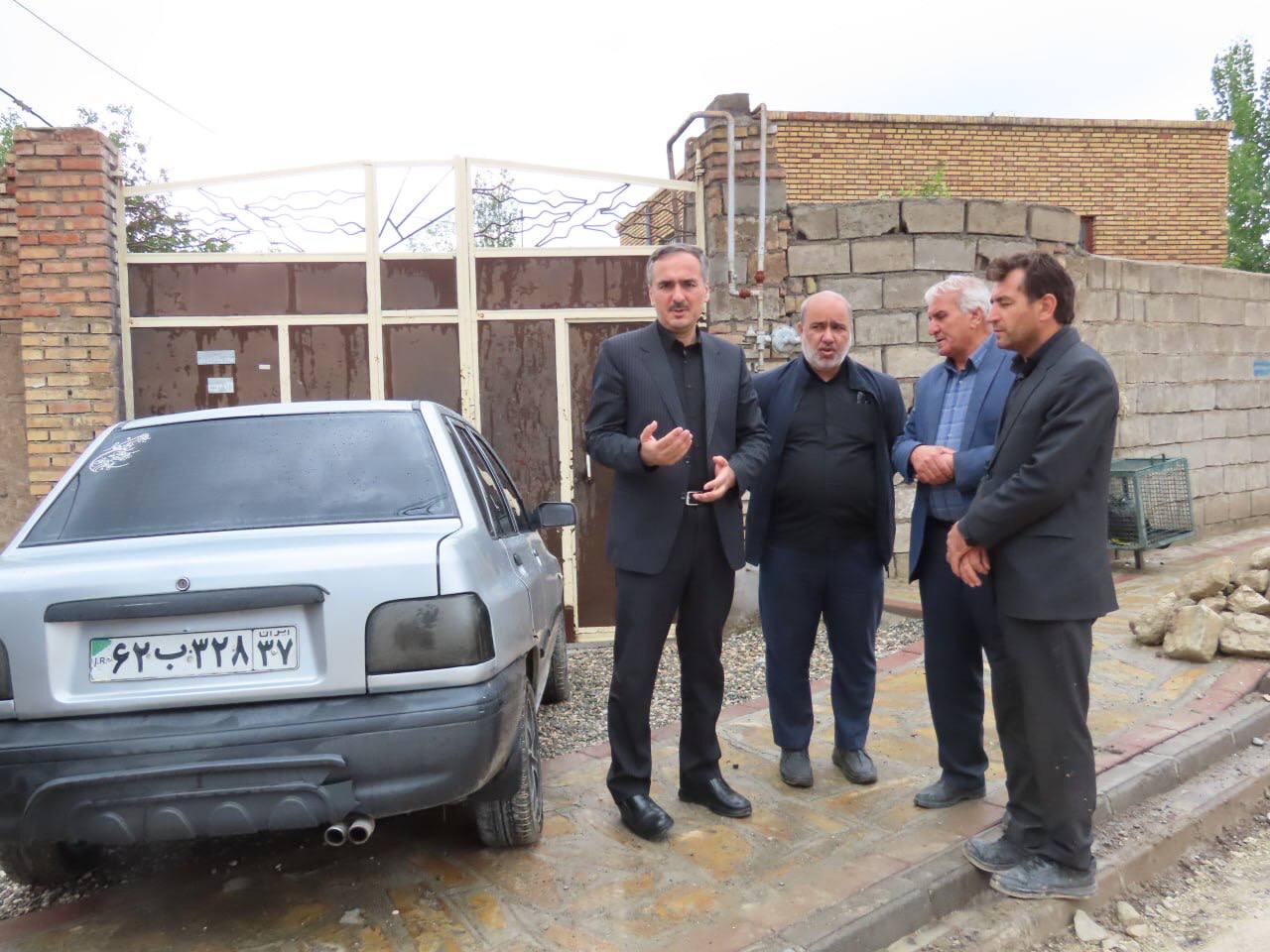 بازدید فرماندار از اجرای طرح هادی روستای حسین بگلو