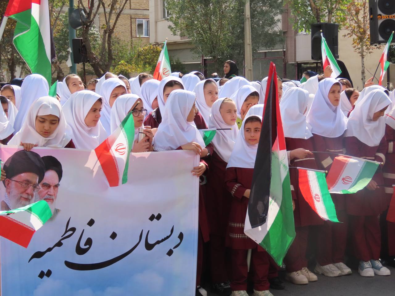 تجمع ضد صهیونیستی دانش آموزان مدارس دخترانه شهرستان چایپاره