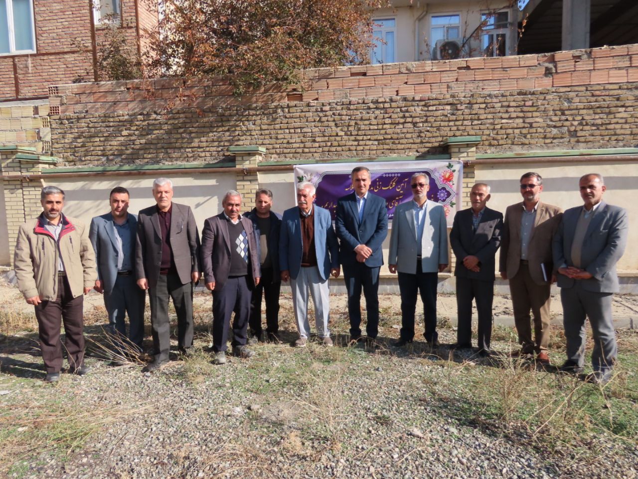 آیین کلنگ زنی مدرسه خیر ساز 6 کلاسه