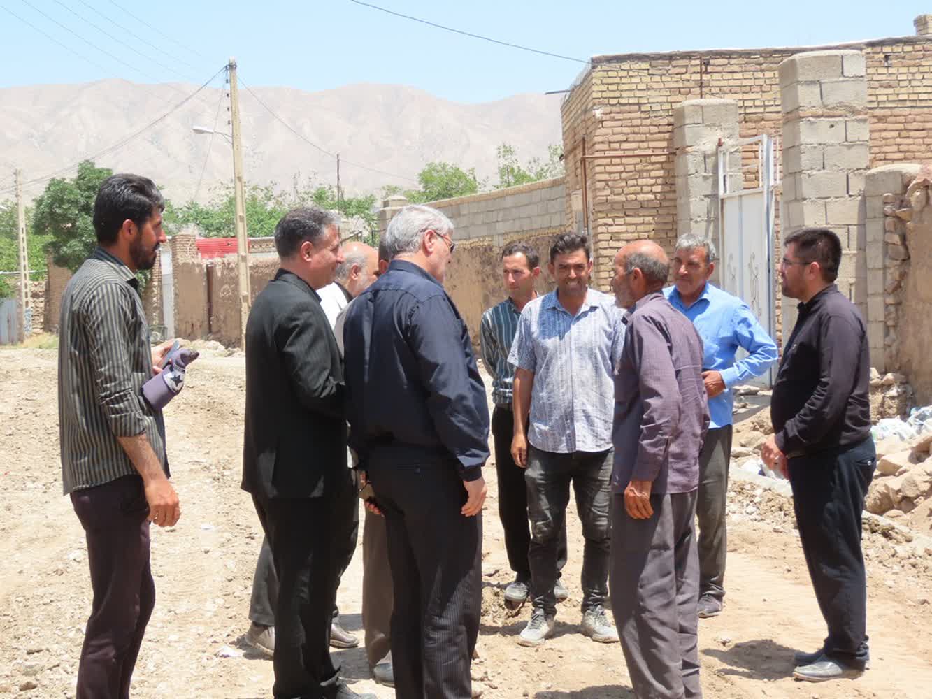 بازدید فرماندار چایپاره و مدیر کل امور روستایی استانداری از پروژه‌های عمرانی روستاهای زنگلان علیا و حاج احمدکندی