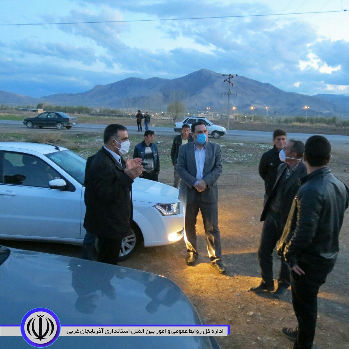 بازدید سرزده فرماندار چایپاره از روستای بابل آباد در راستای پیشگیری از شیوع کرونا