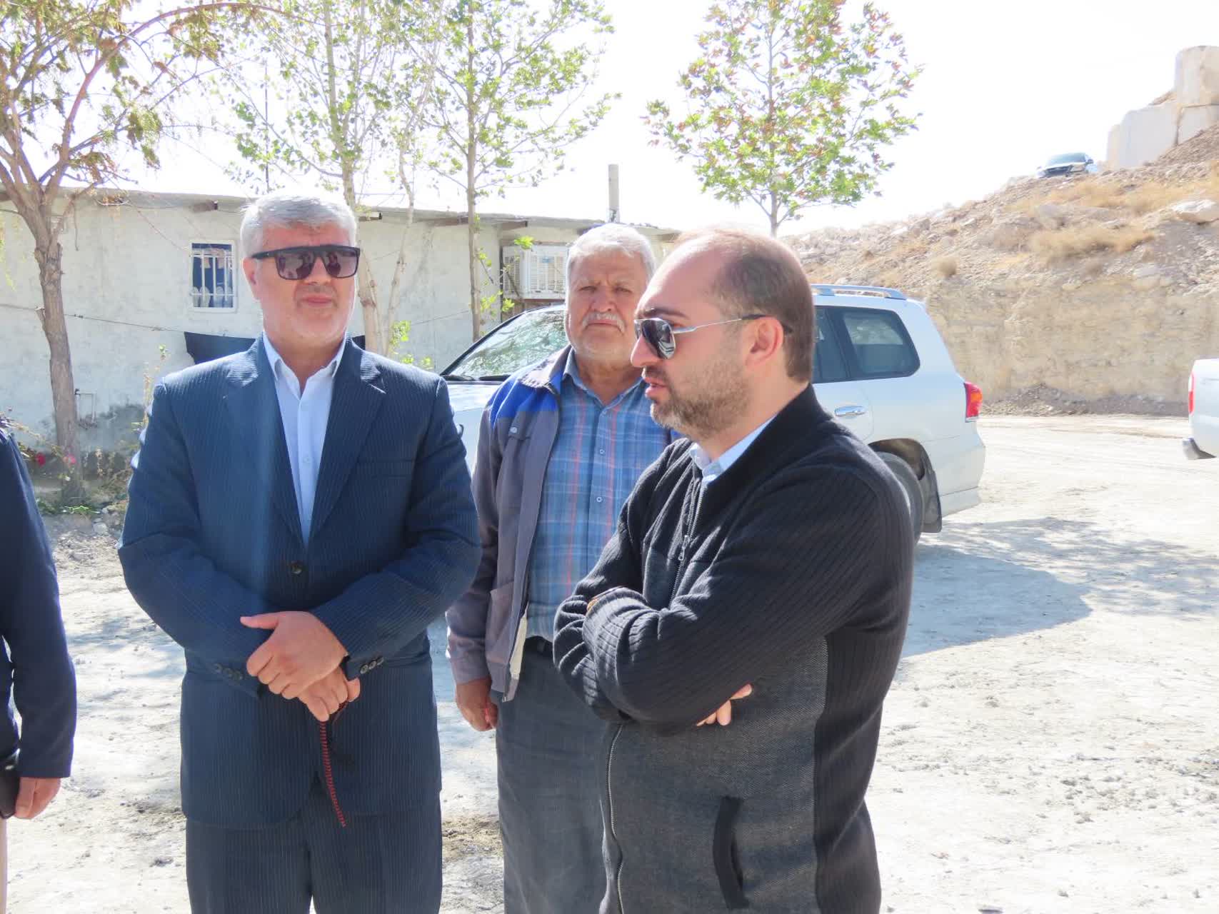 بازدید فرماندار چایپاره از معدن مرمریت بسطام