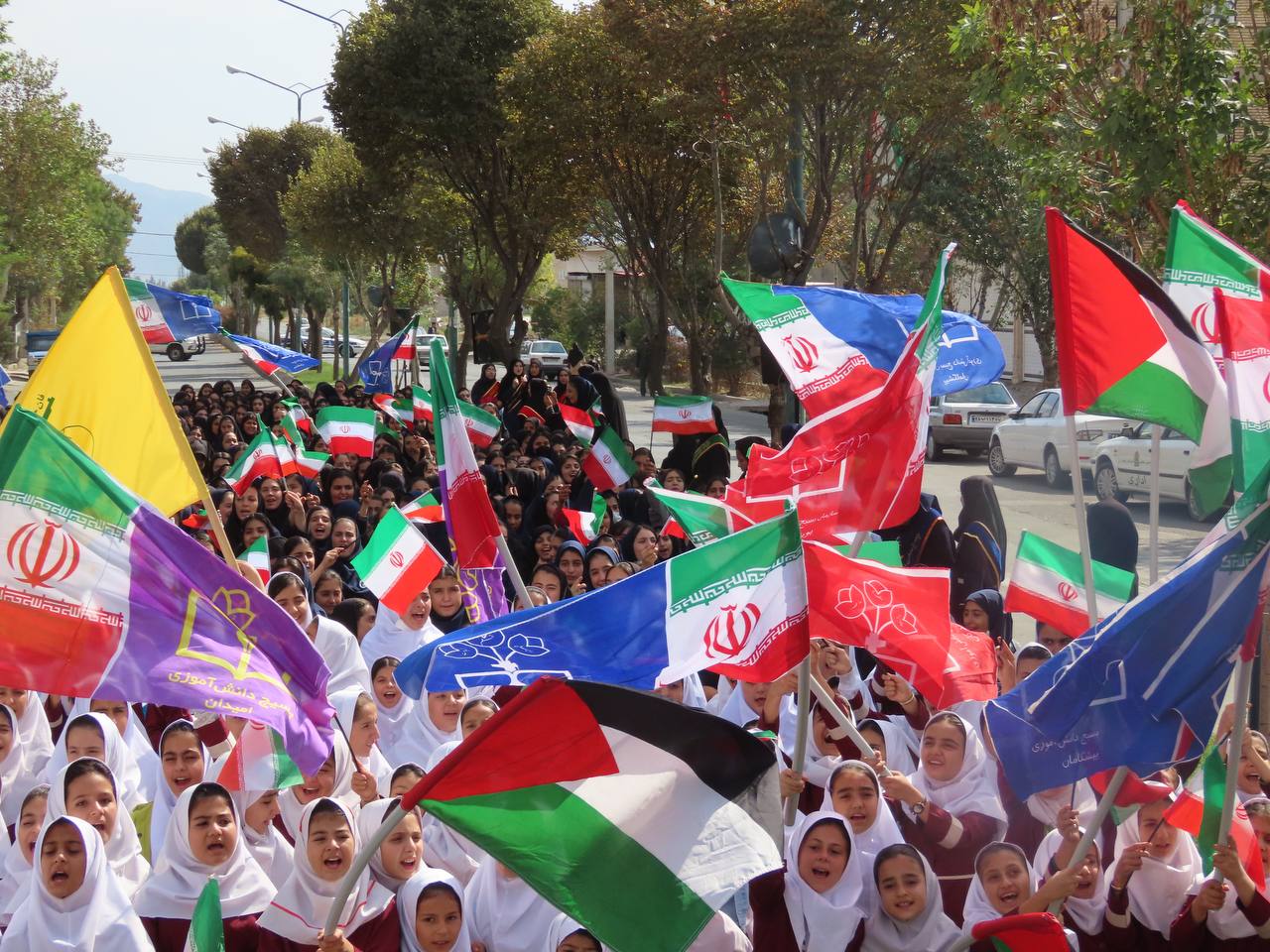 تجمع ضد صهیونیستی دانش آموزان مدارس دخترانه شهرستان چایپاره