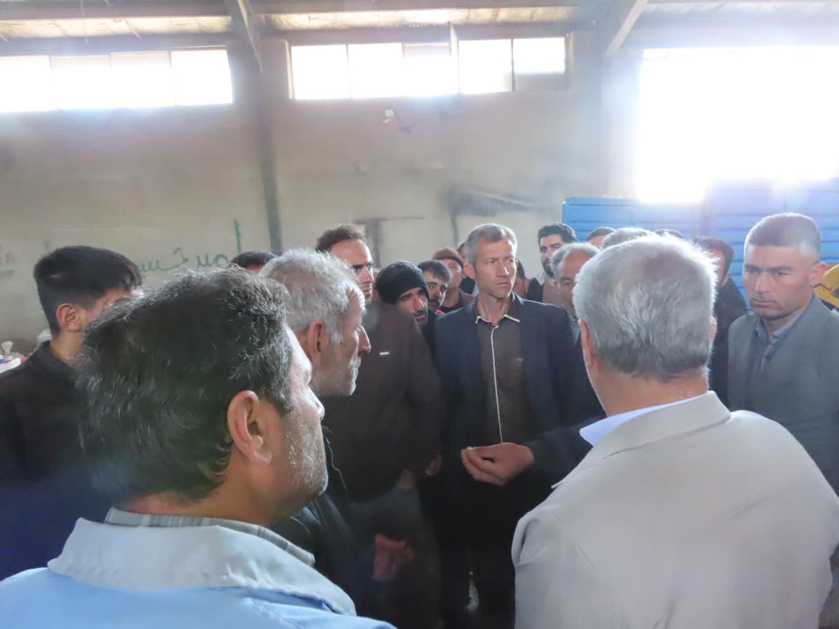 بازدید سرزده فرماندار چایپاره از روند توزیع نهاده‌های دامی