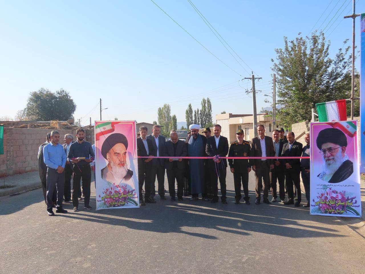 افتتاح طرح بهسازی ، جدول گذاری و آسفالت معابر روستاهای بخش حاجیلار به صورت همزمان در روستای حسین بگلو