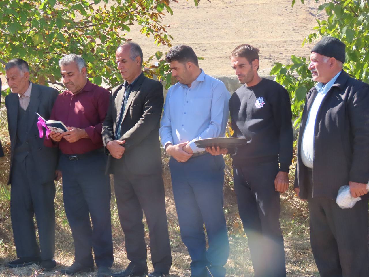 افتتاح طرح انتقال آب کشاورزی با لوله در روستای خانقاه قوزلو
