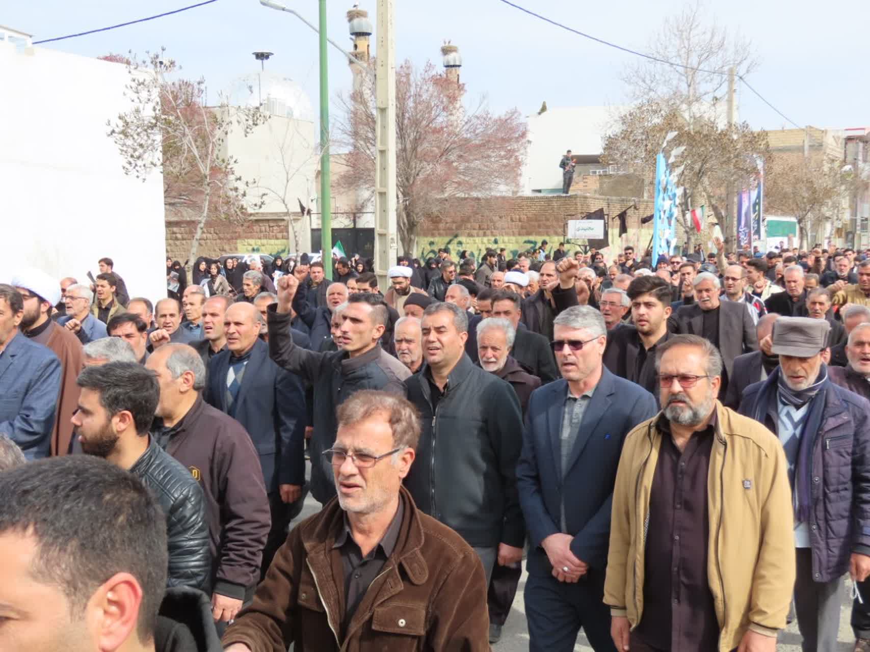 راهپیمایی محکومیت جنایات بی‌سابقه آمریکای جنایتکار و رژیم صهیونسیتی و ابراز ارادت به رهبر شهید انقلاب اسلامی در چایپاره