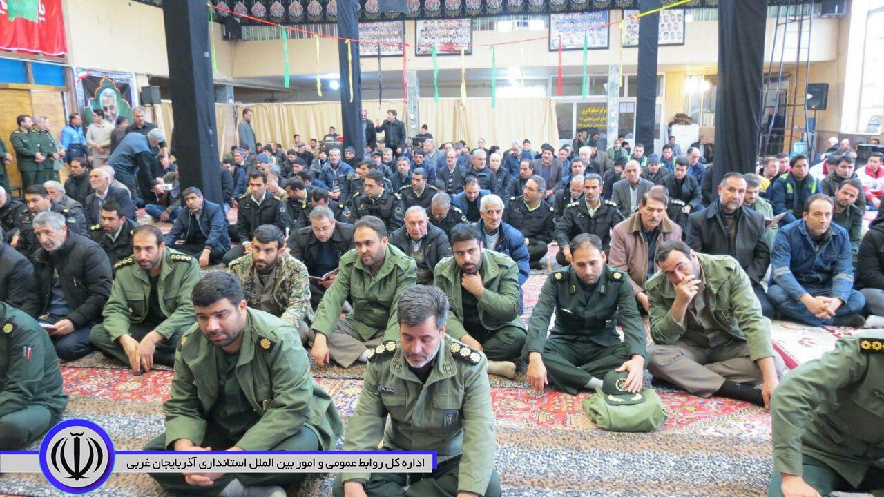 مراسم بزرگداشت شهید قاسم سلیمانی و همرزمانش درشهرستان چایپاره برگزارشد.