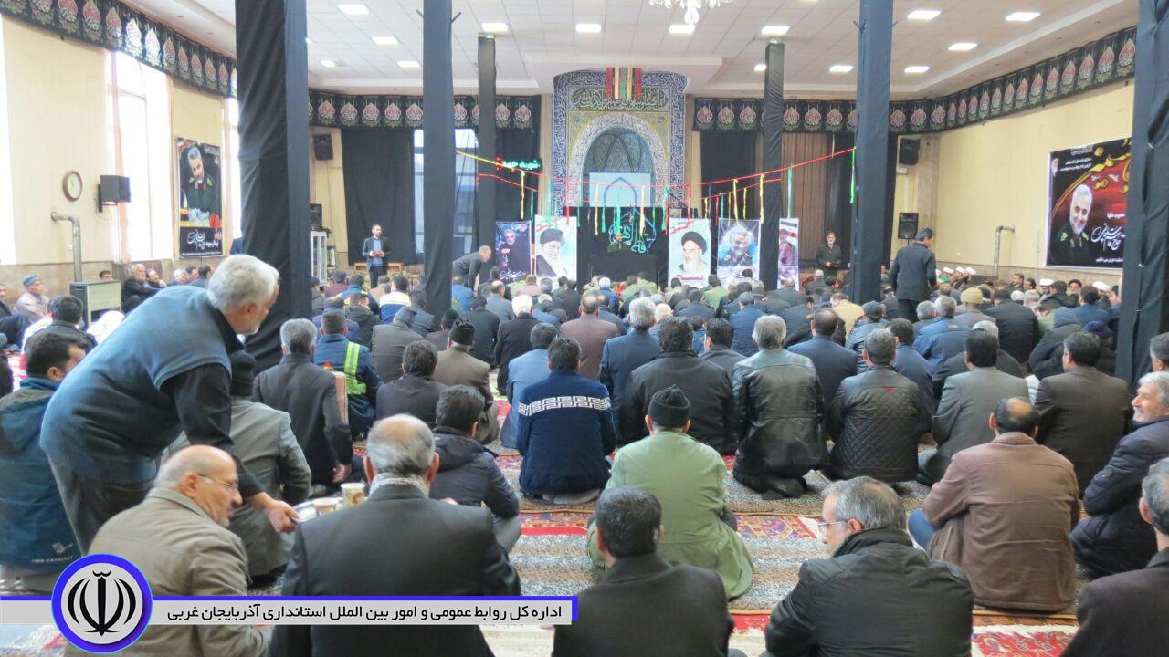 مراسم بزرگداشت شهید قاسم سلیمانی و همرزمانش درشهرستان چایپاره برگزارشد.