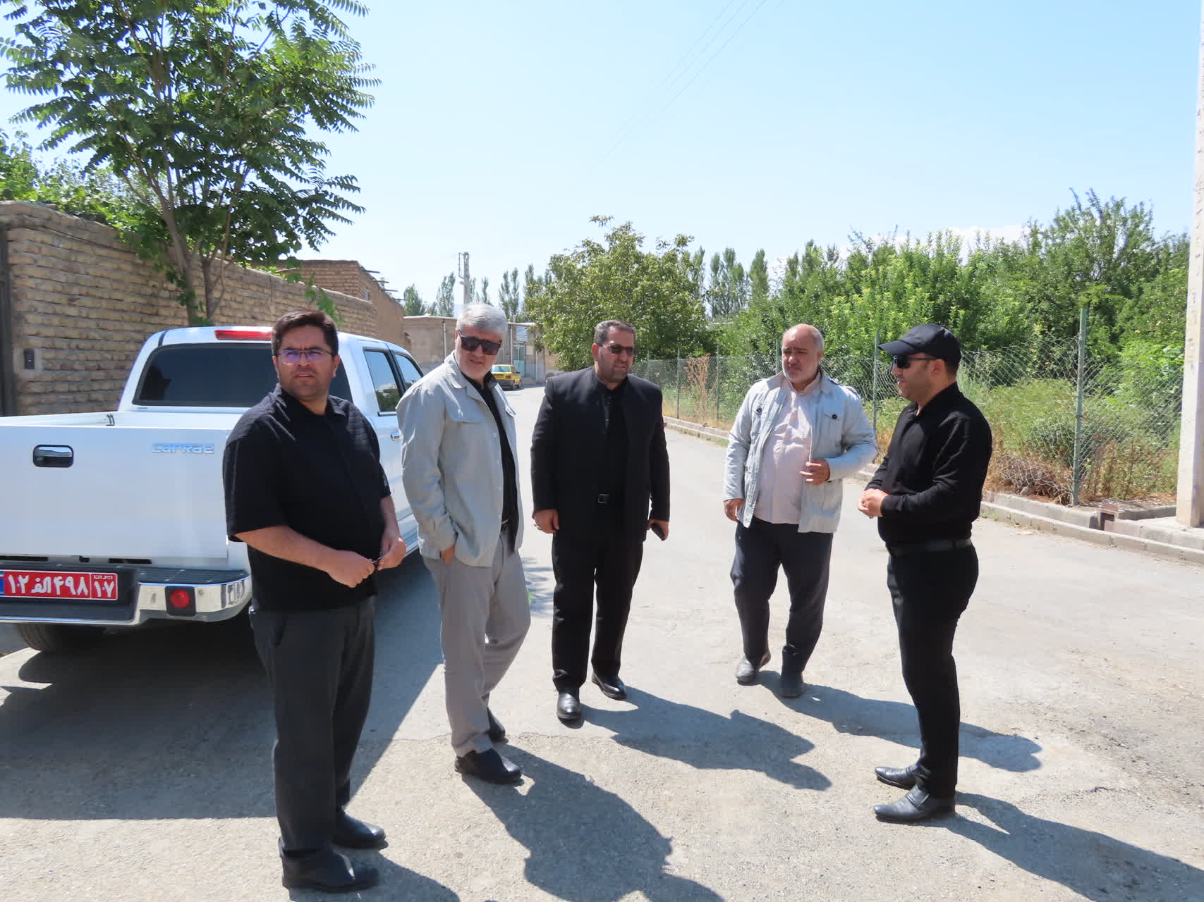 بازدید میدانی فرماندار و مدیر کل دفتر امور روستایی استانداری از روستاهای مارقشه و فیض آباد