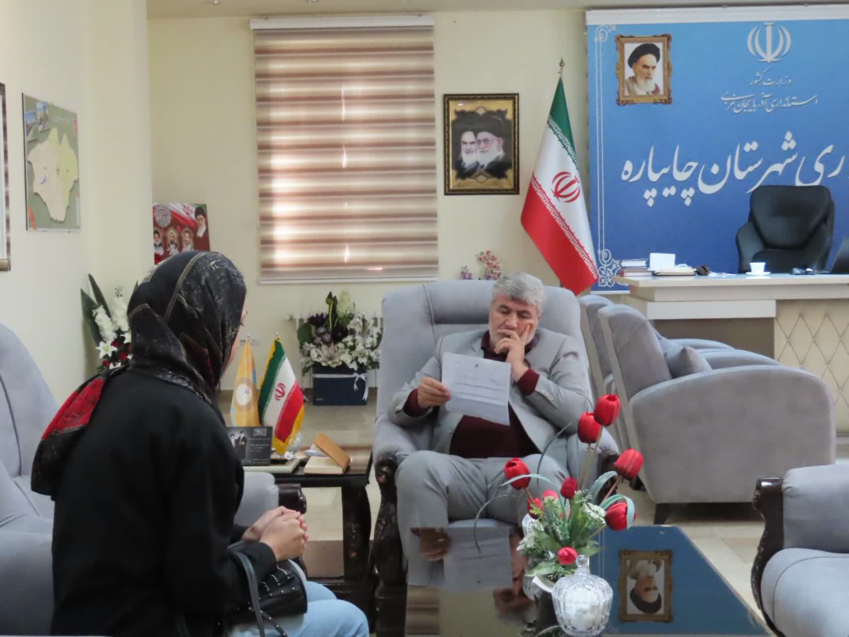 احصاء و بررسی مشکلات مردمی توسط فرماندار شهرستان چایپاره