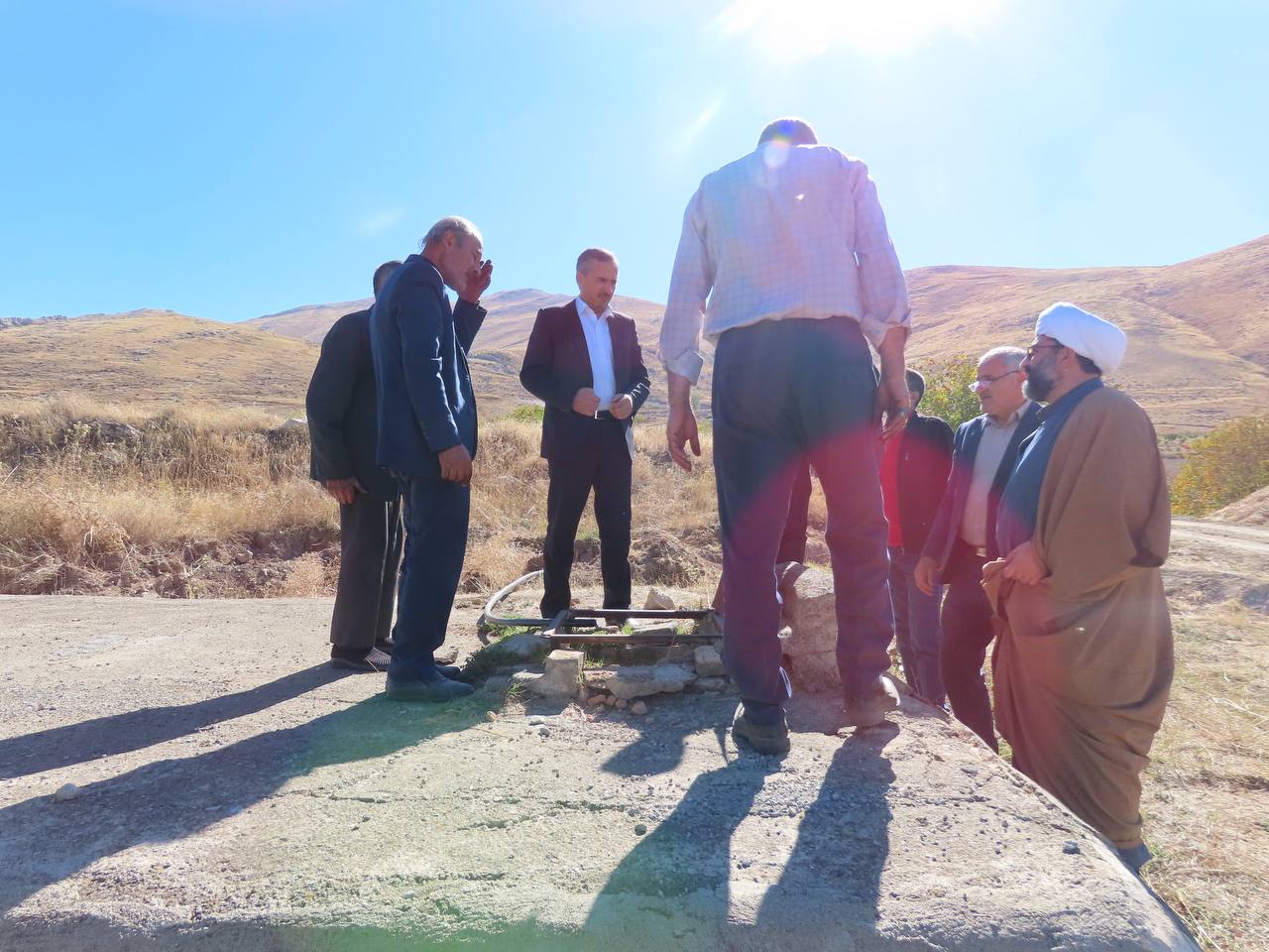 بازدید فرماندار از مخزن آب شرب روستای خانقاه گوزلو