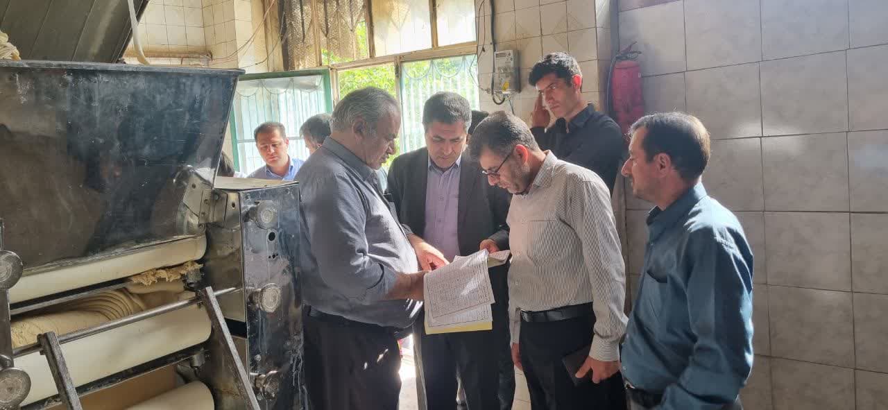 بازدید اعضای کارگروه آرد و نان از نانوایی های سطح شهرستان